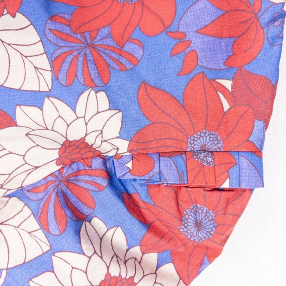 Tuckernuck Bristol Top Blue Rhapsody Floral V Neck Long Sleeve‎ Blouse M - Picture 7 of 7